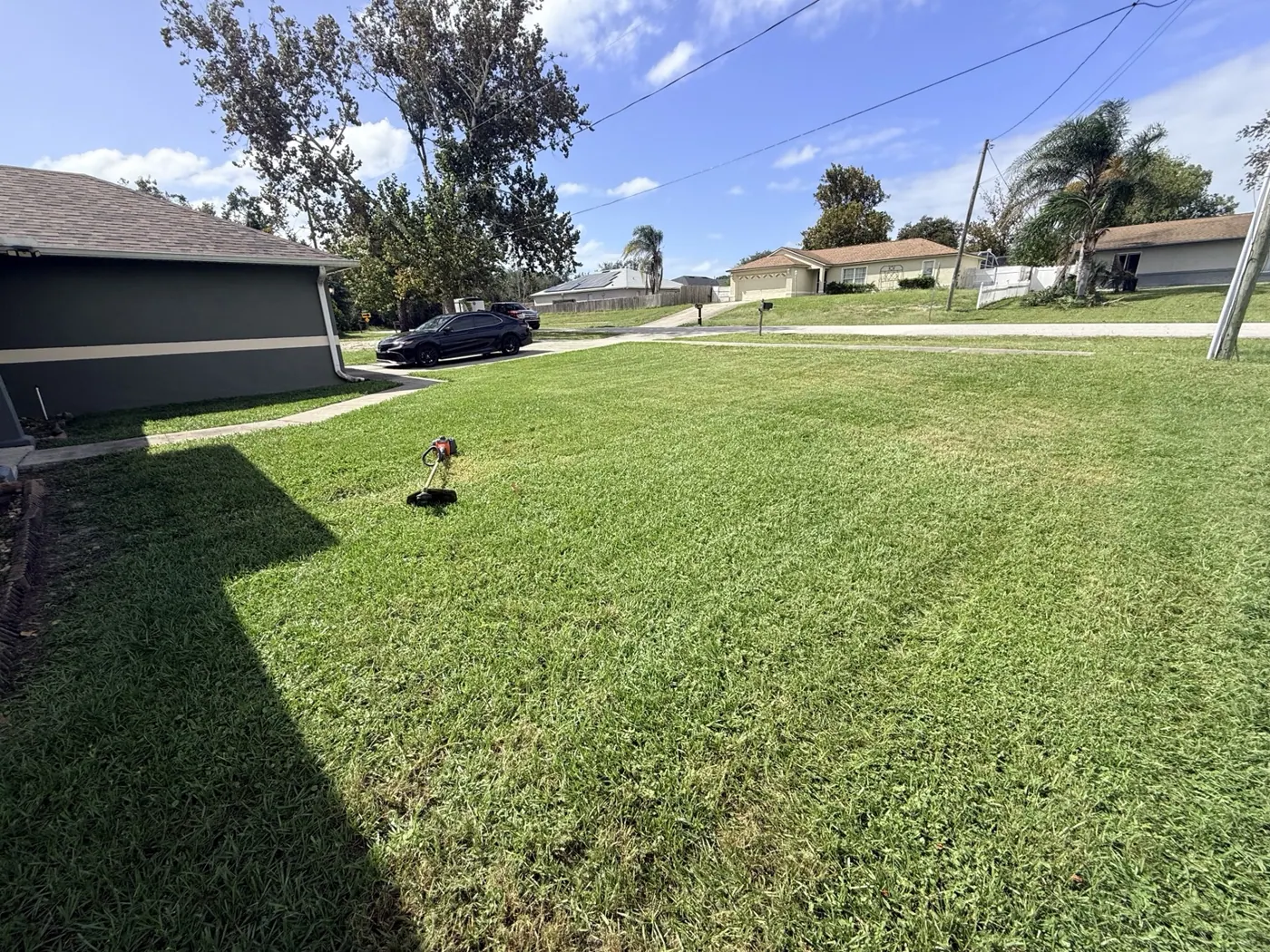Maintained residential lawn