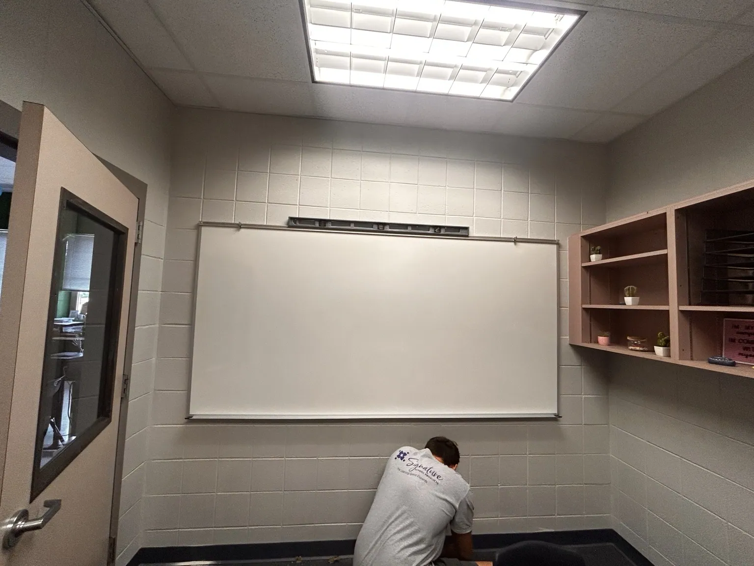 School Whiteboard Installation