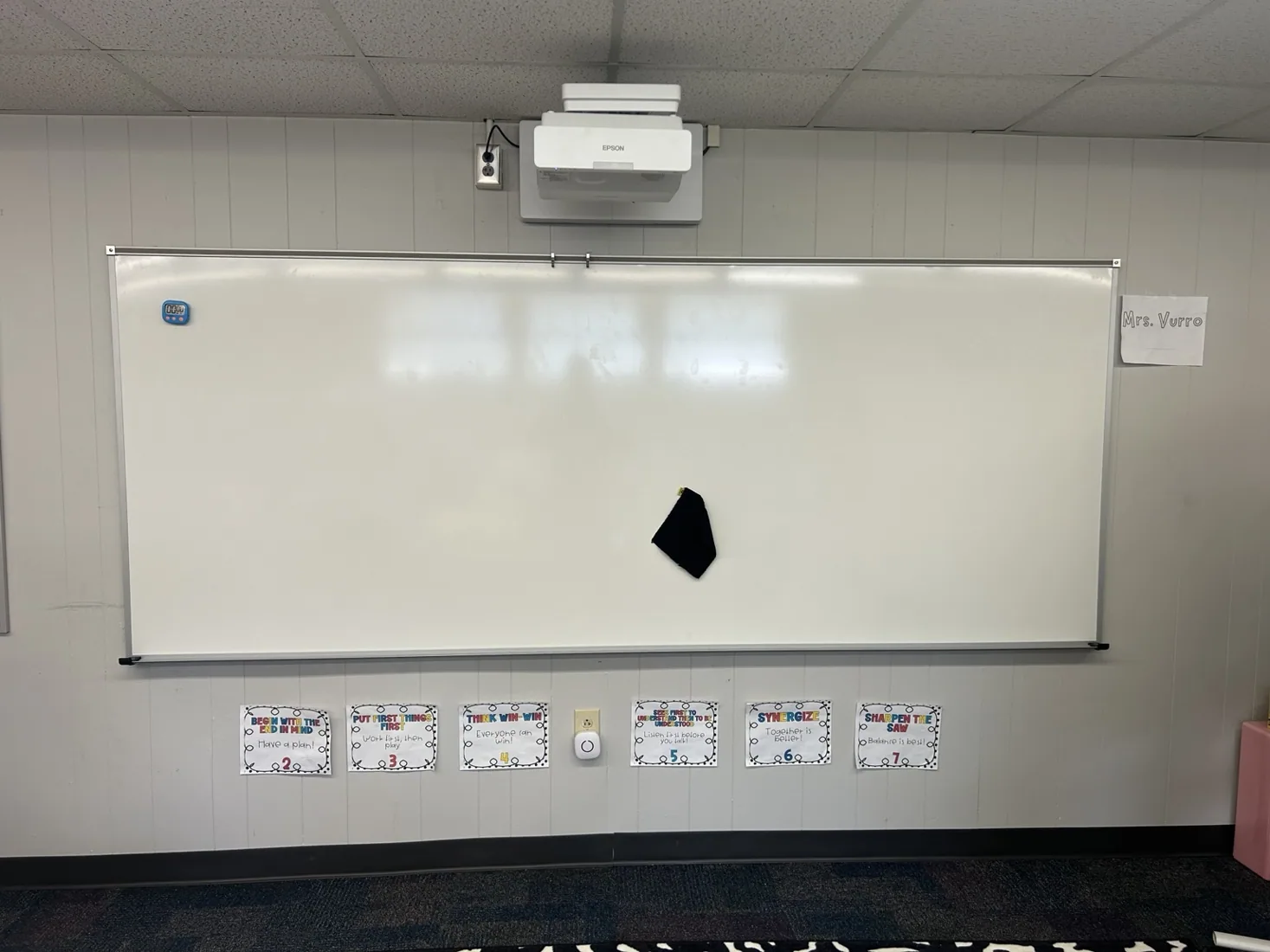 Large Classroom Whiteboard Installation